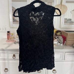 Carolina Herrera Burnout Floral Blouse